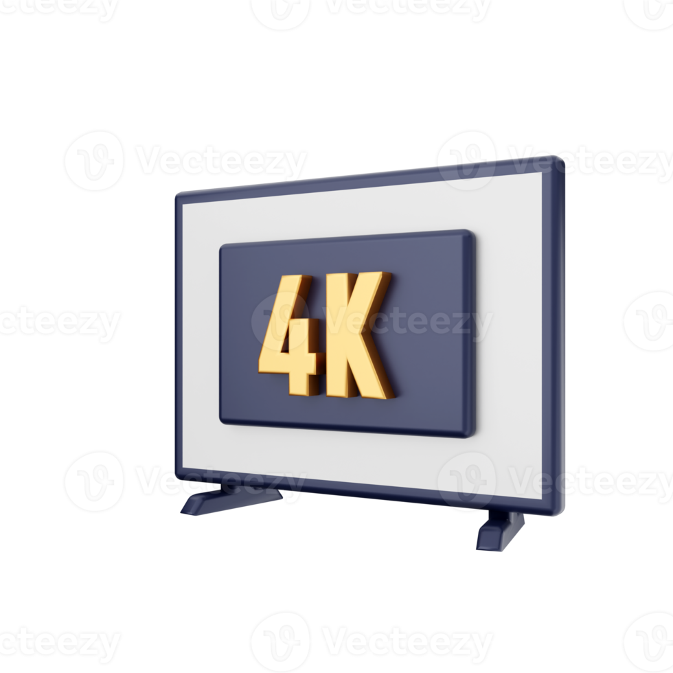 3d smart tv icon illustration png