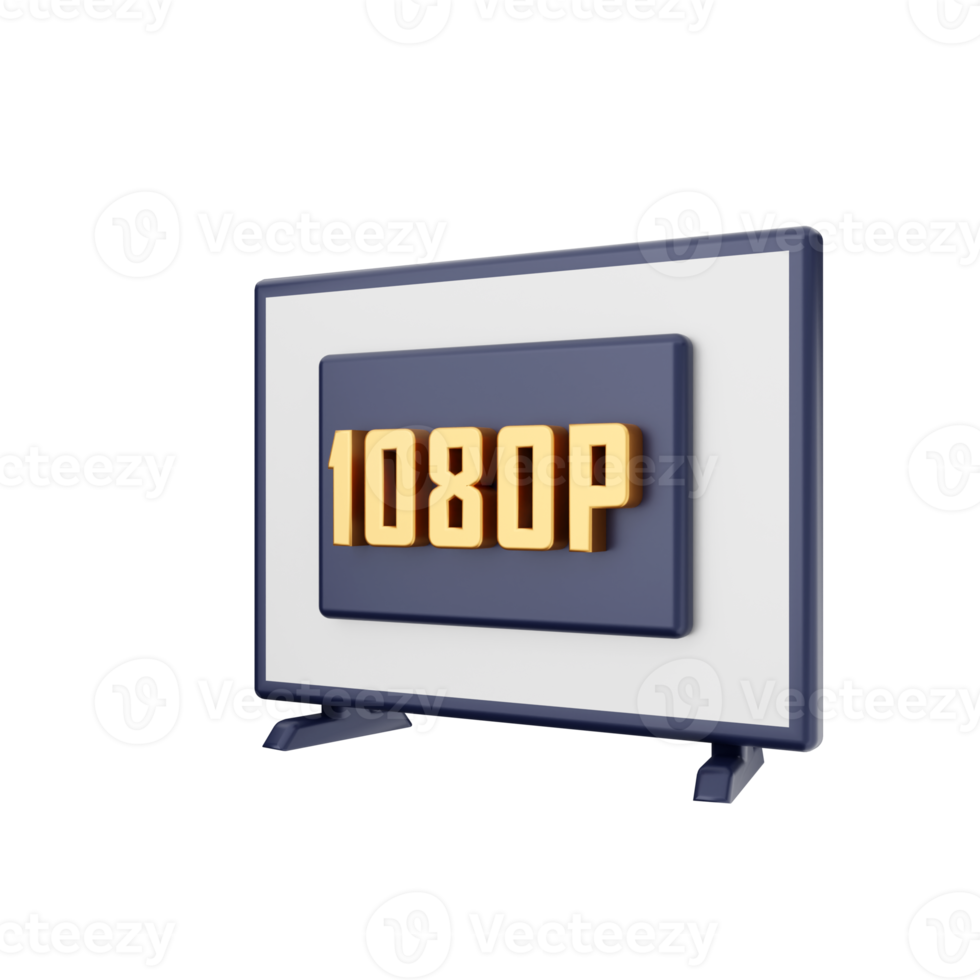 3d smart tv icon illustration png