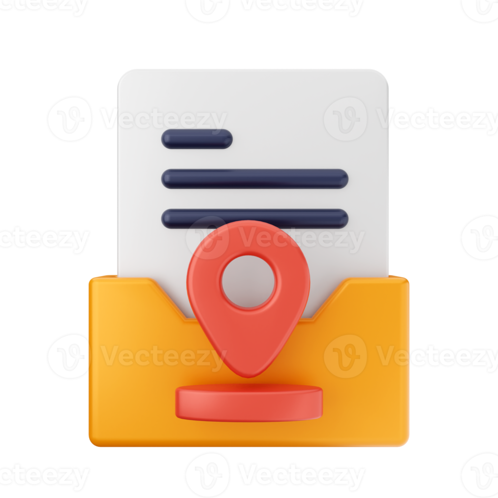 3d folder icon illustration render png