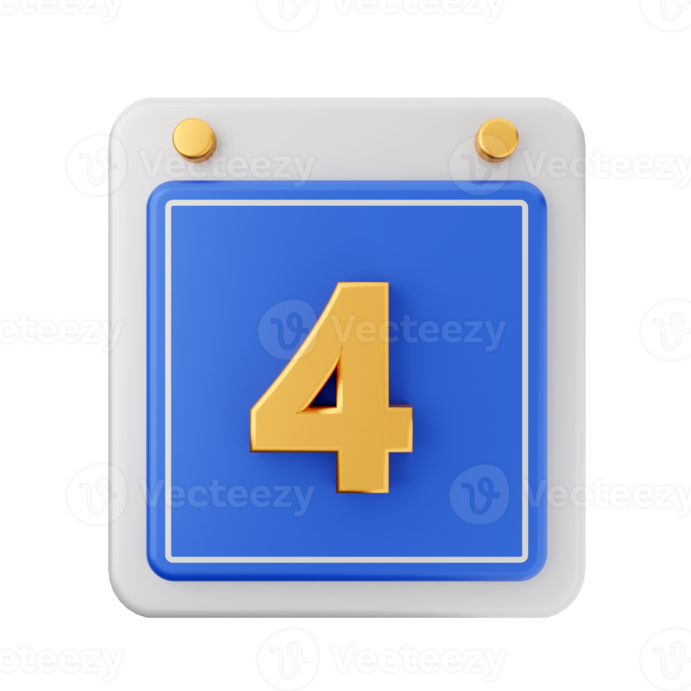 3d calendar icon illustration render png
