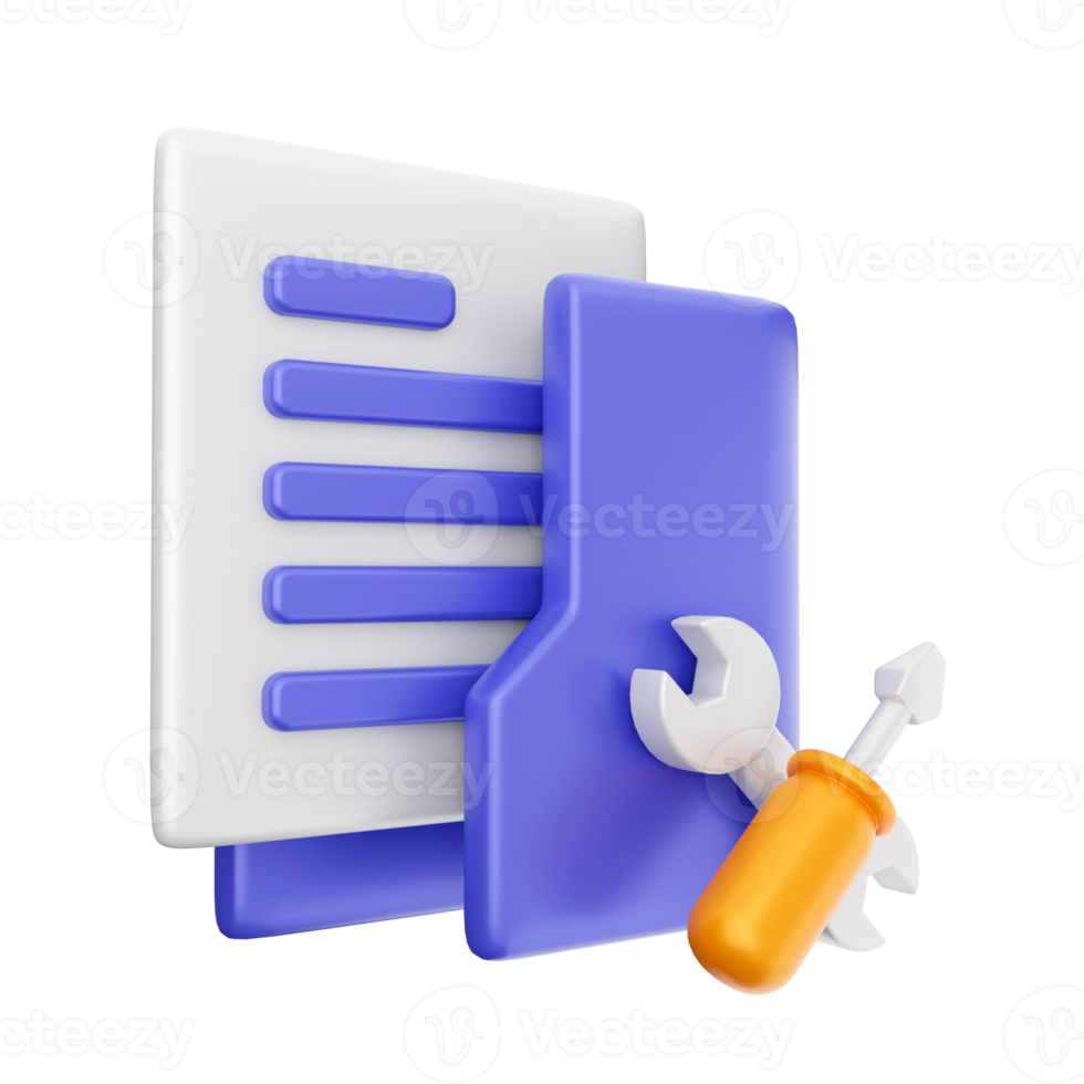 3d folder icon illustration png