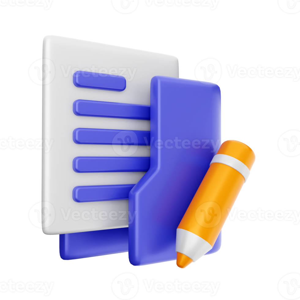 3d folder icon illustration png