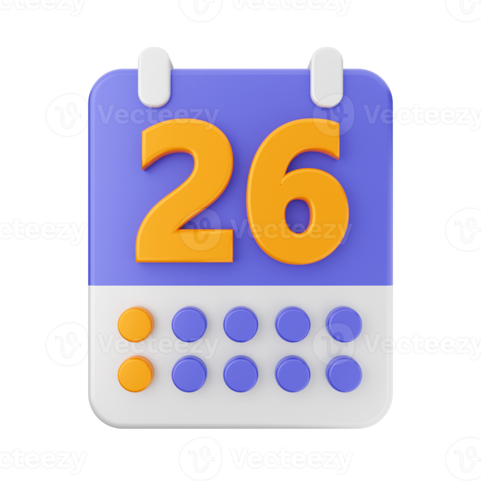 3d calendar icon illustration png