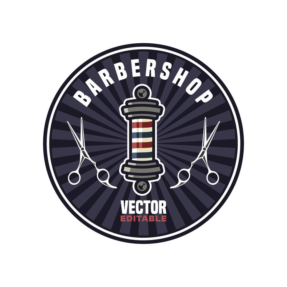 barbería tijeras hombres logo vector