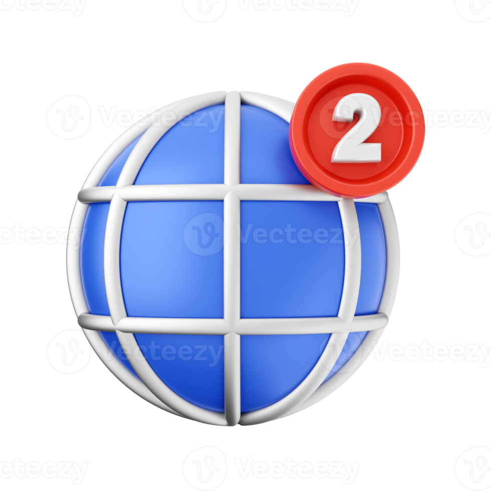 3d notification icon illustration png