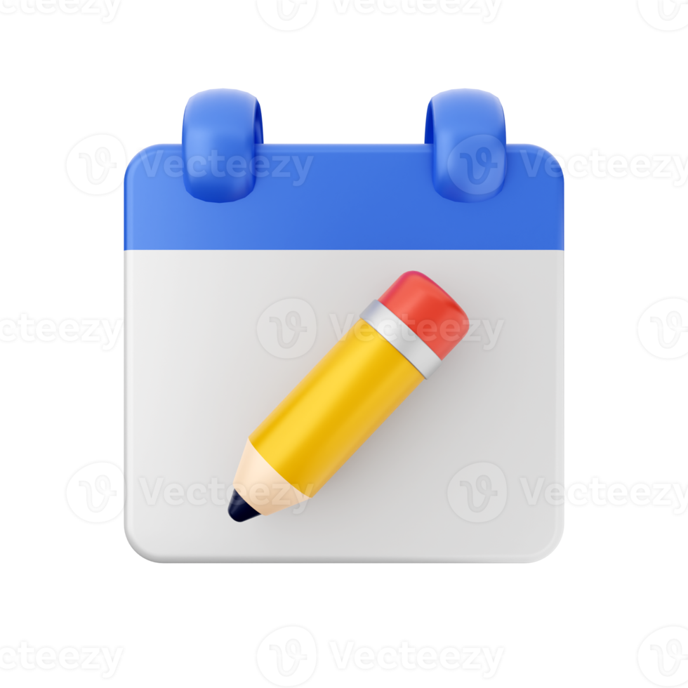 3d kalender datum dag schema händelse ikon illustration png