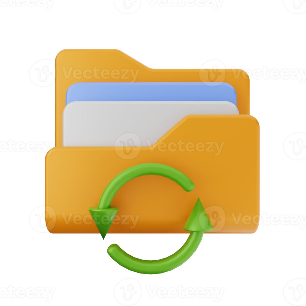 3d file folder icon illustration png