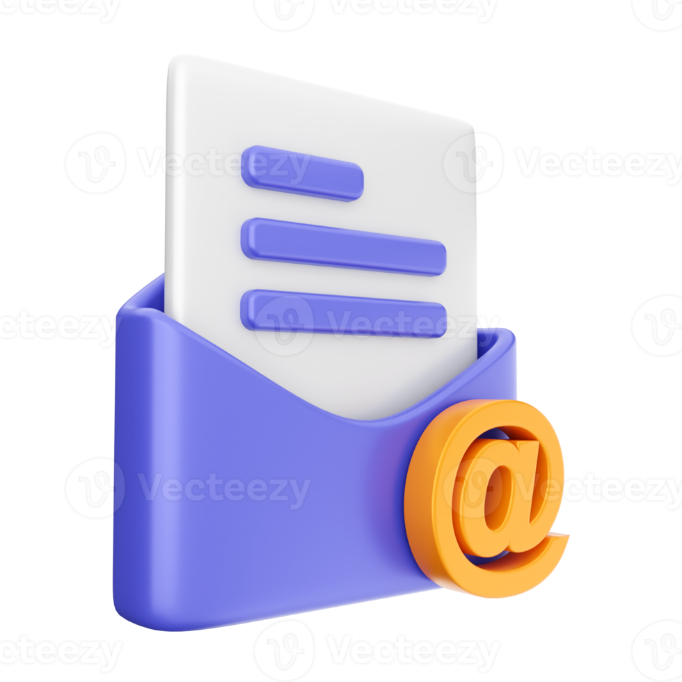 3d o email enviar mensagem envelope png