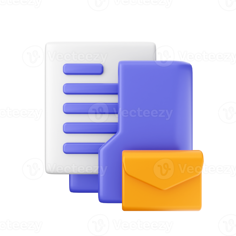 3d folder icon illustration png