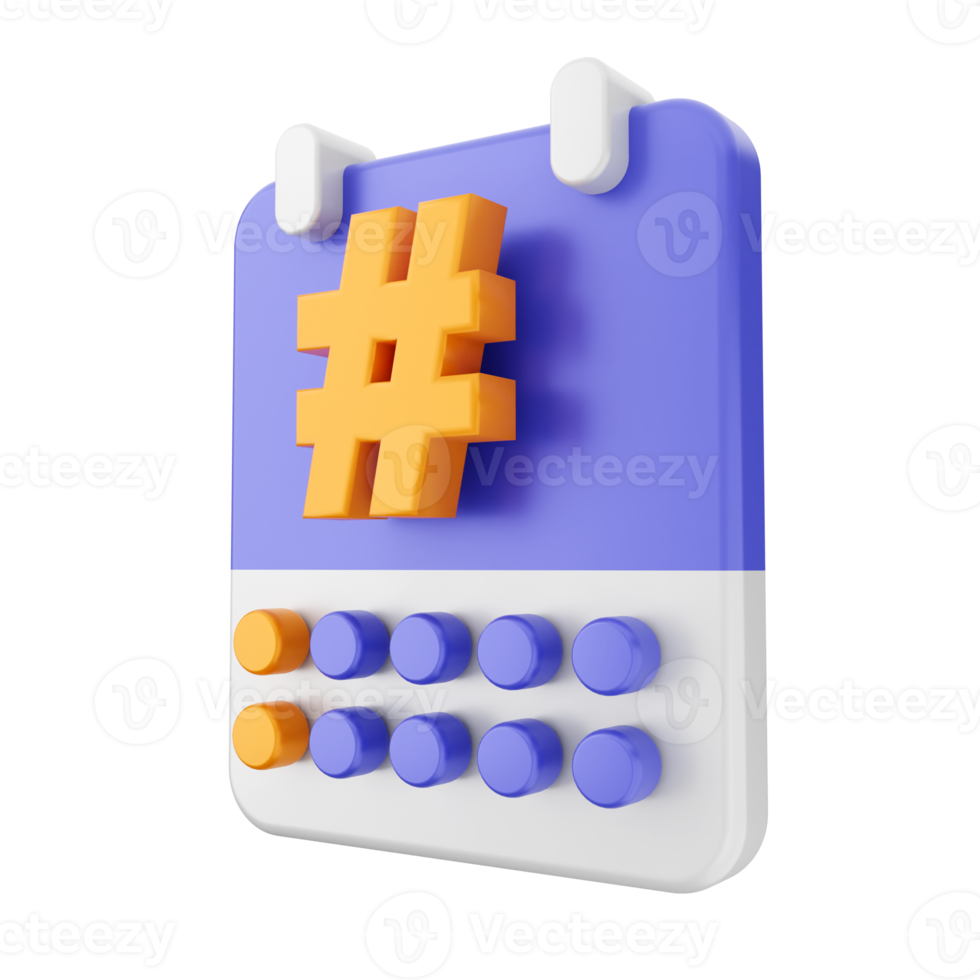 3d calendar icon illustration png