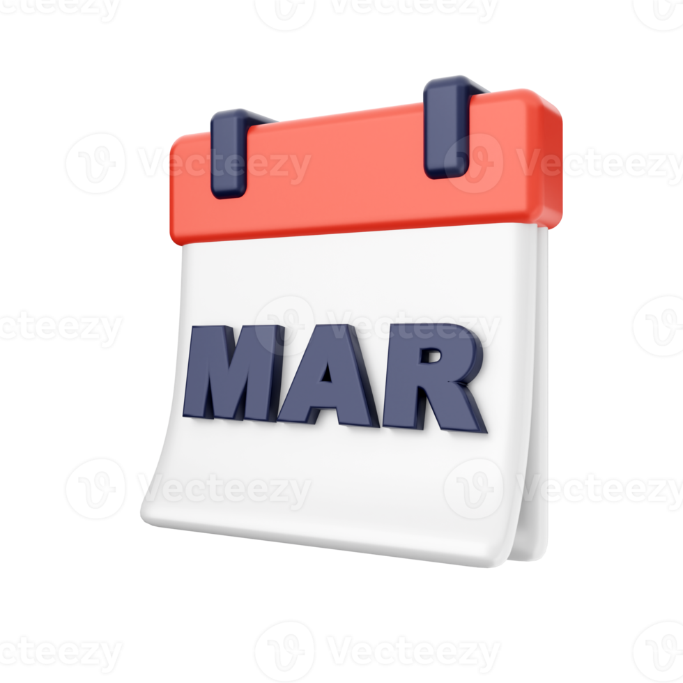 3d calendario icono ilustración png