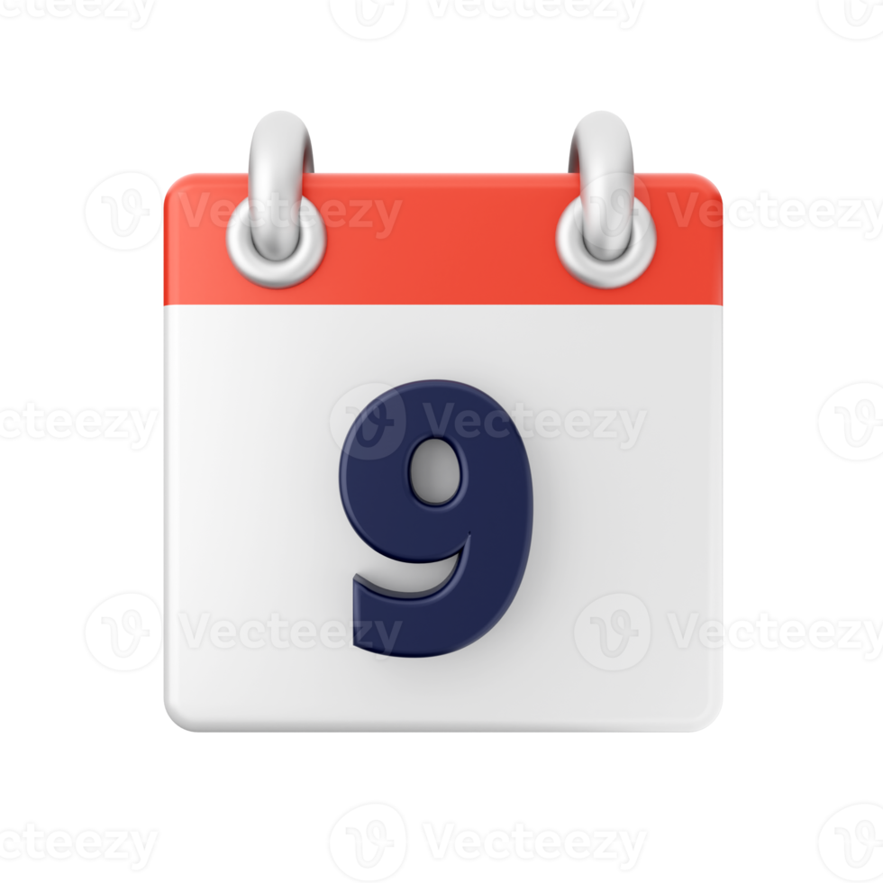 3d calendar date day schedule event icon illustration png