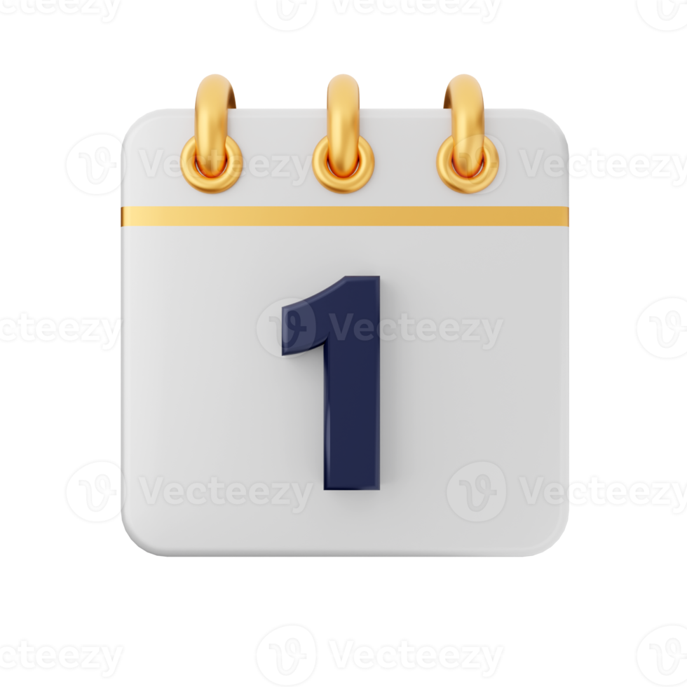 3d calendar icon illustration render png