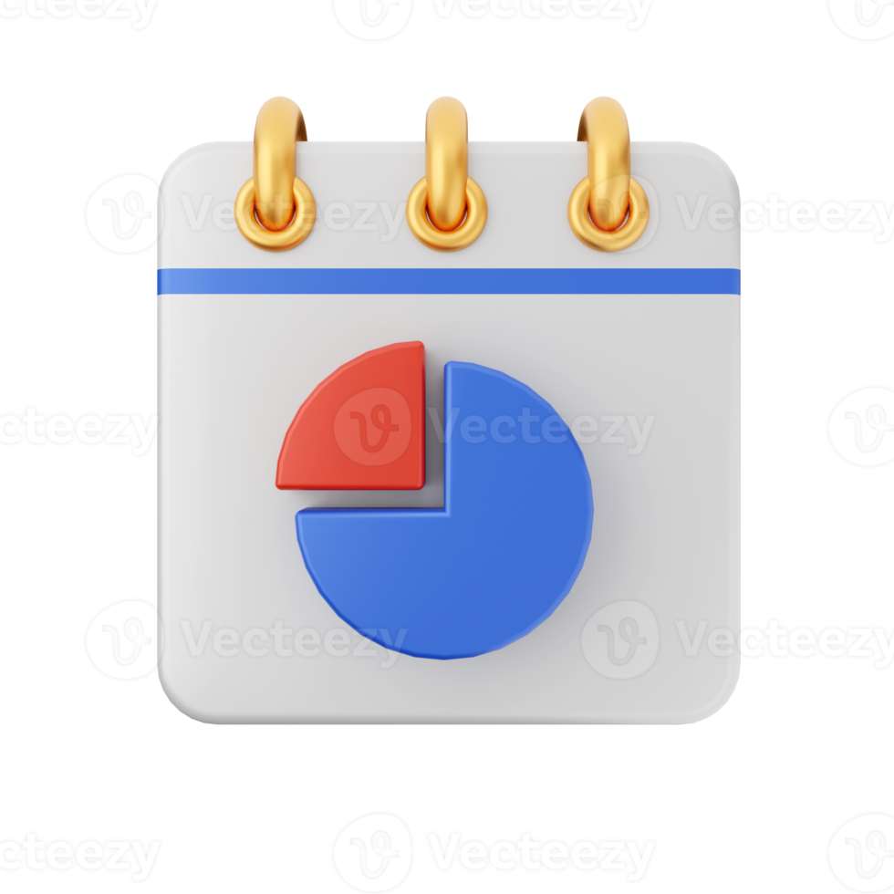 3d calendario icono ilustración png