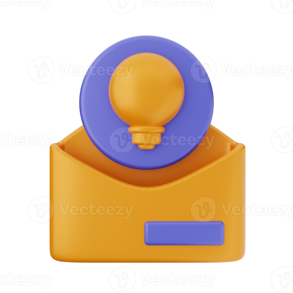 3d email courrier enveloppe icône illustration png