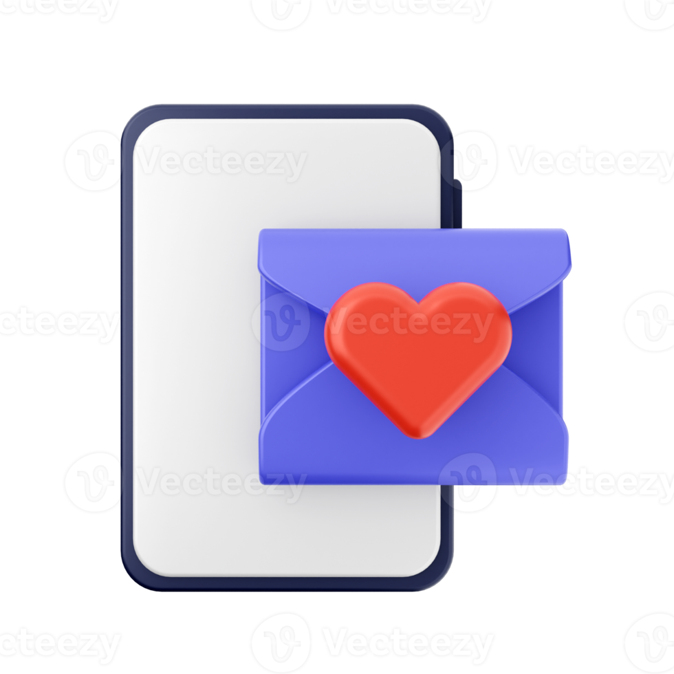 3d valentines day icon illustration love heart render png