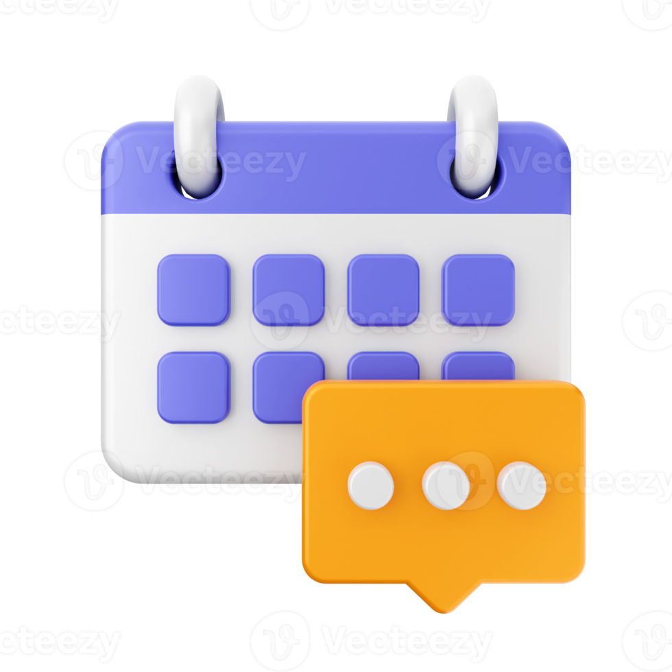 3d calendar icon illustration png