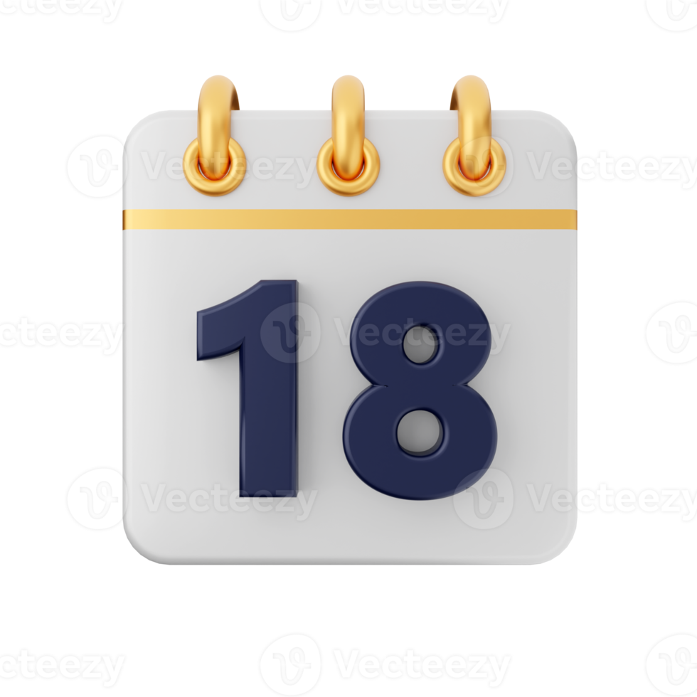 3d calendar icon illustration render png