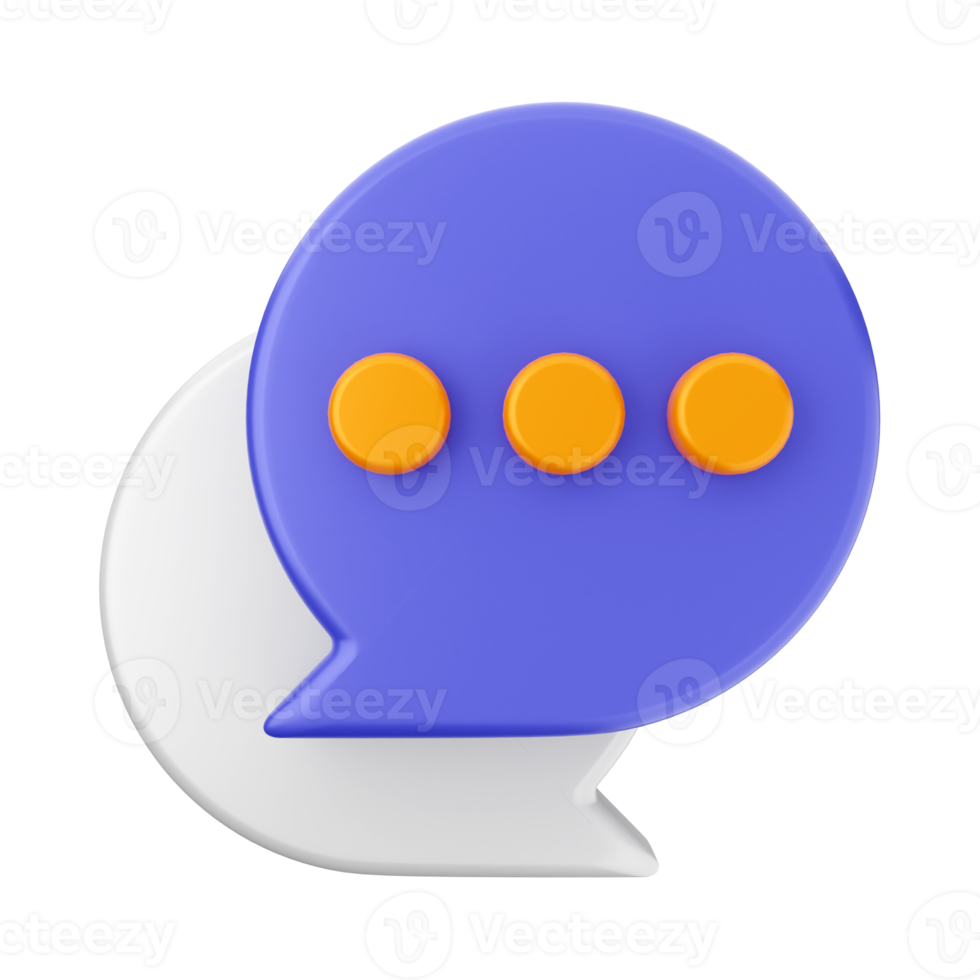 3d chat chatting icon png