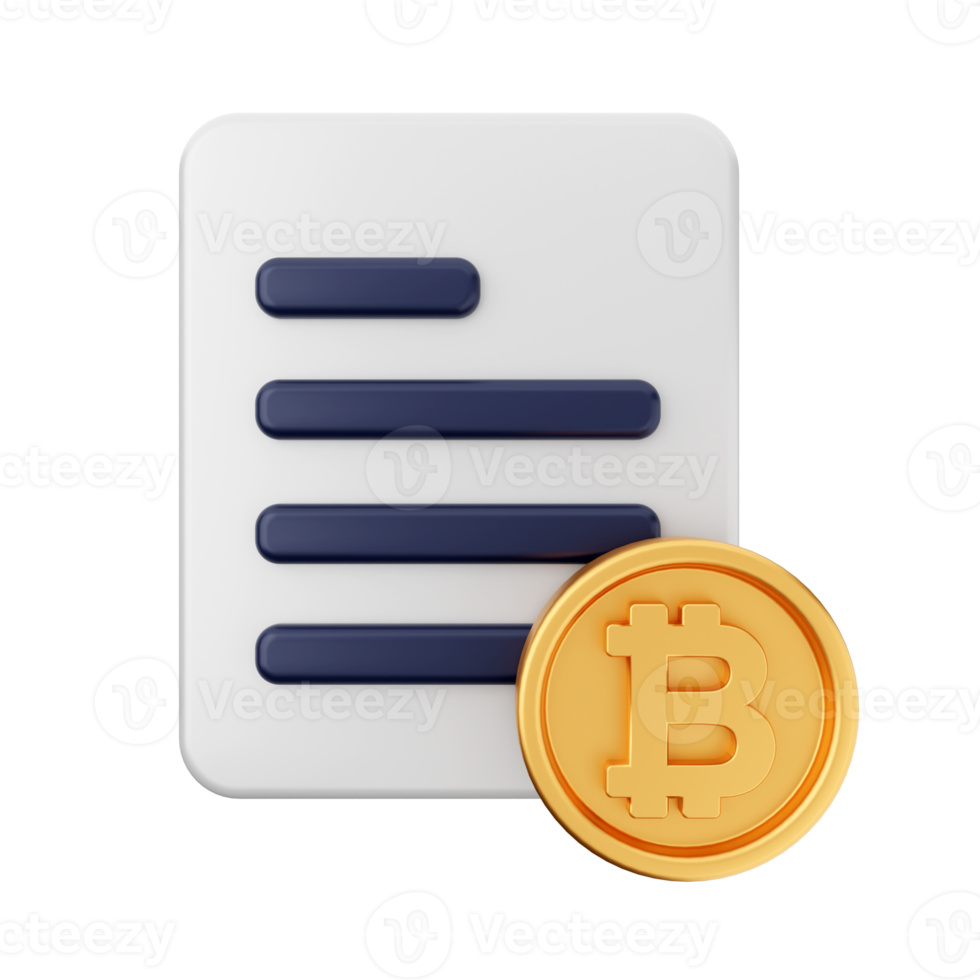 3d bitcoin cryptocurrency icon illustration png