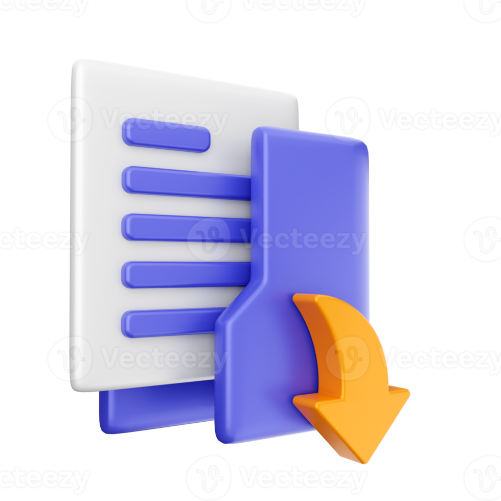 3d folder icon illustration png