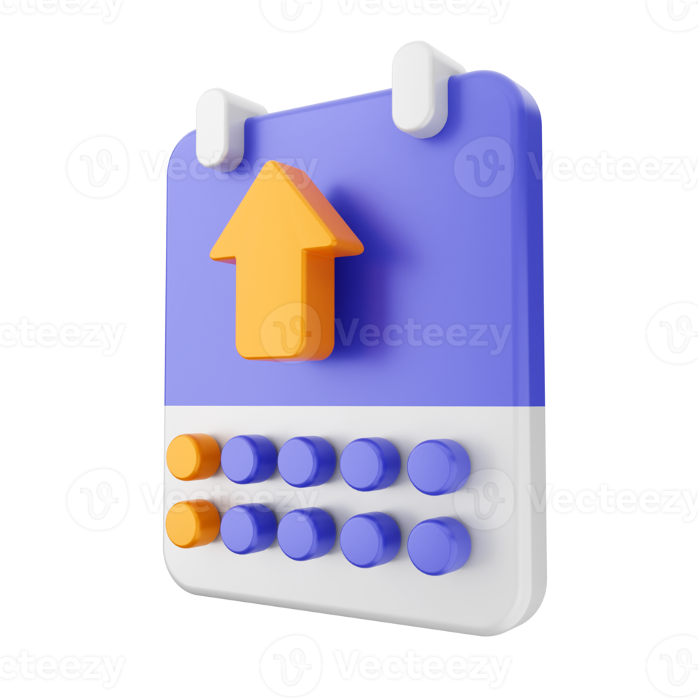 3d calendario icona illustrazione png