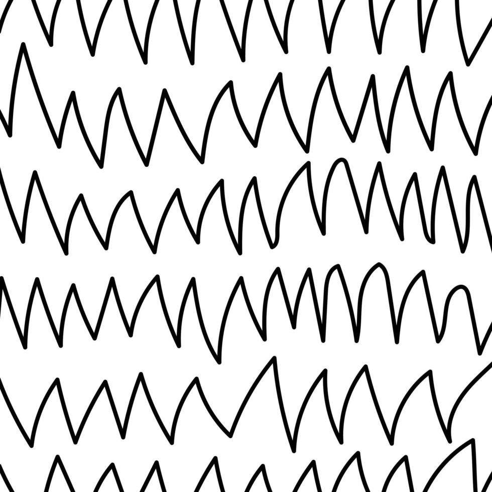 Hand drawn texture with zigzag lines vector