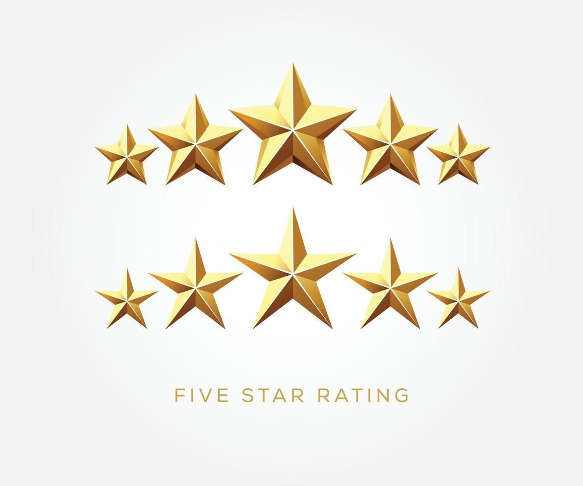 Five stars icon. Stars rating review icon template vector