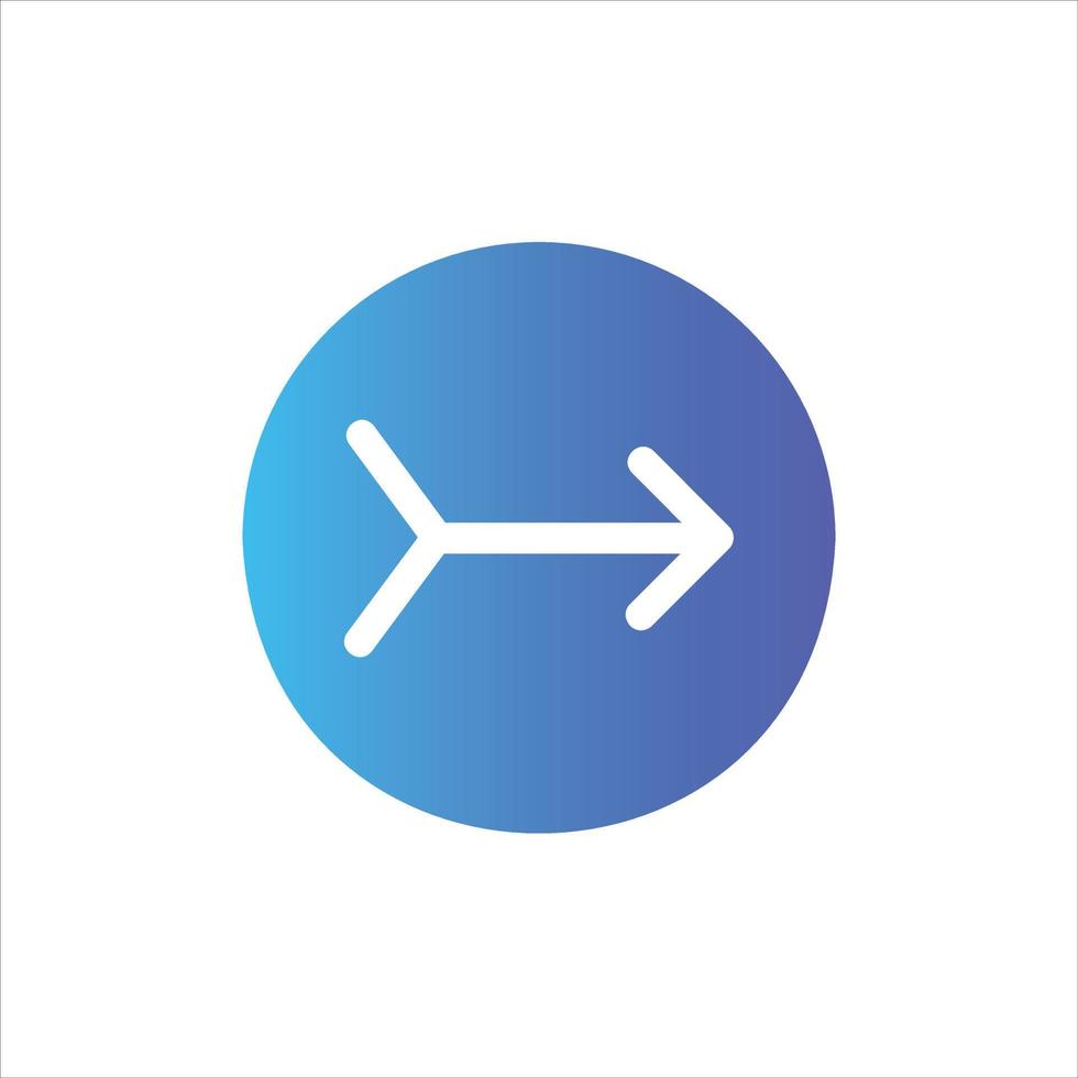 right in flat design style vector