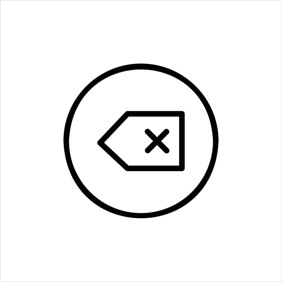 cancel in flat design style vector