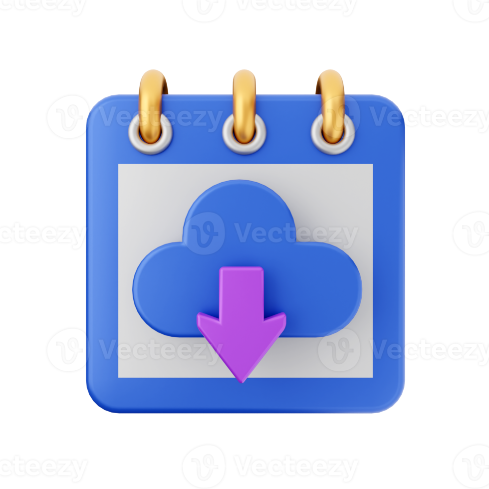 3d calendario evento fecha día calendario icono ilustración png