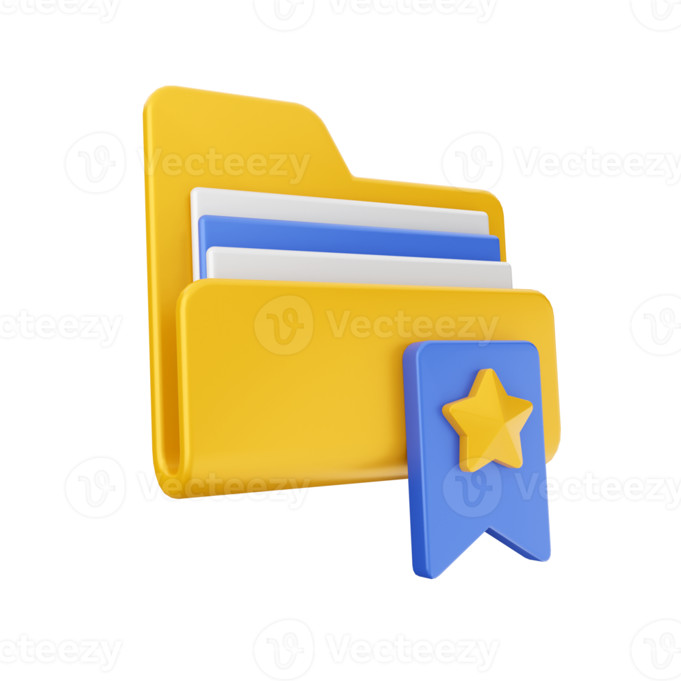 3d folder file icon illustration png