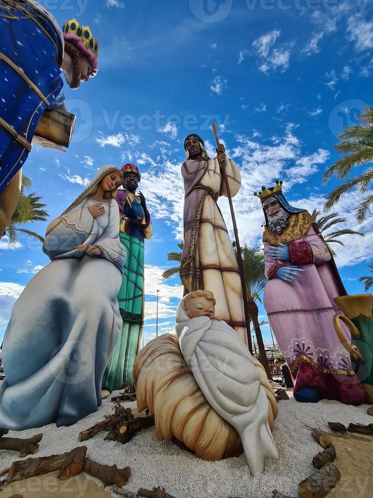 Spain's largest nativity scene in Alicante during the day photo