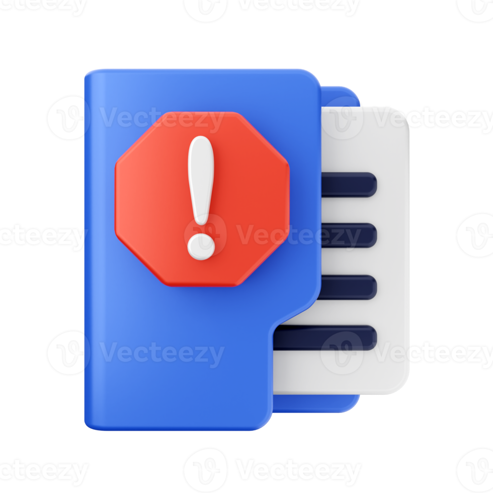 3d folder file icon illustration png