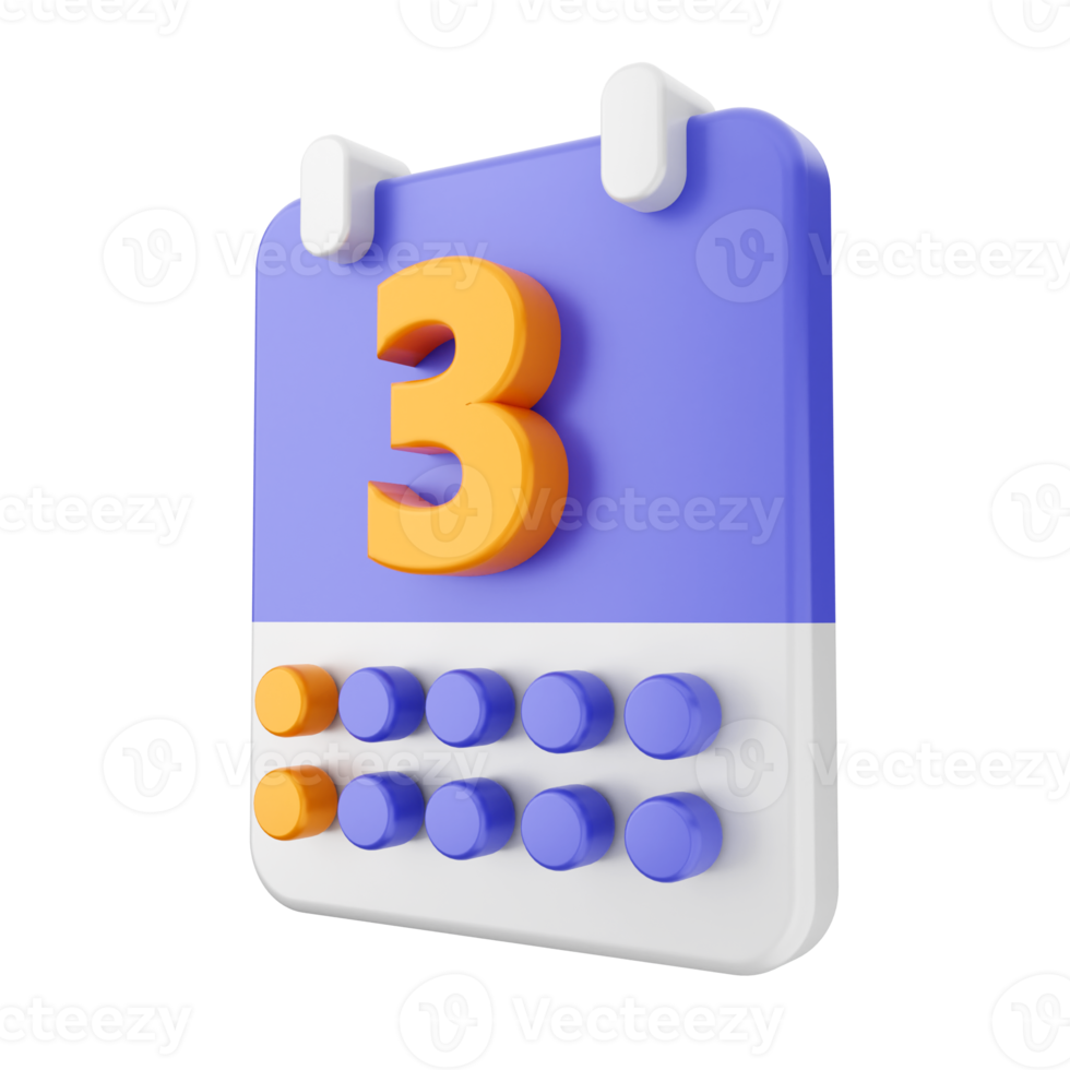 3d kalender icoon illustratie png