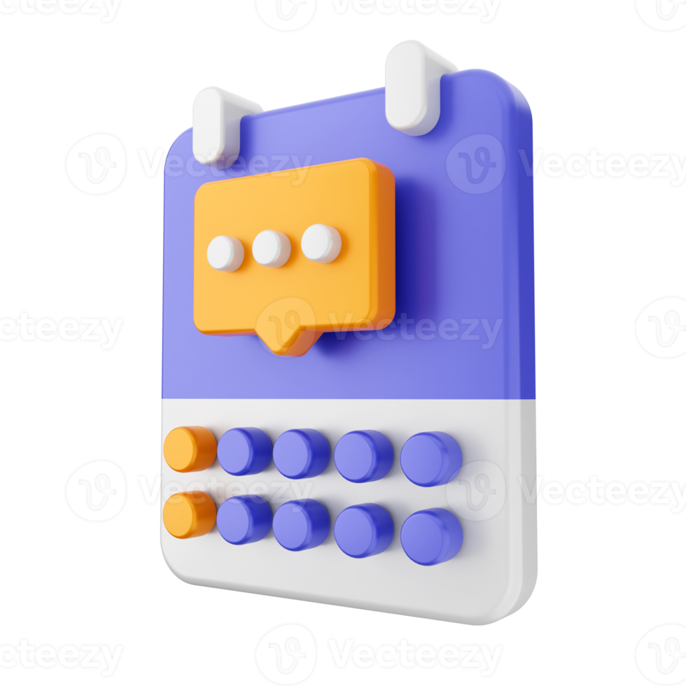 3d calendar icon illustration png