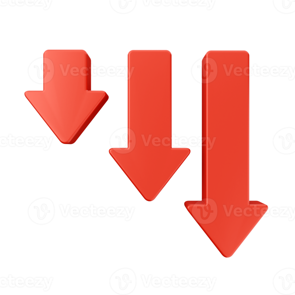 3d increase decrease money financial and business png