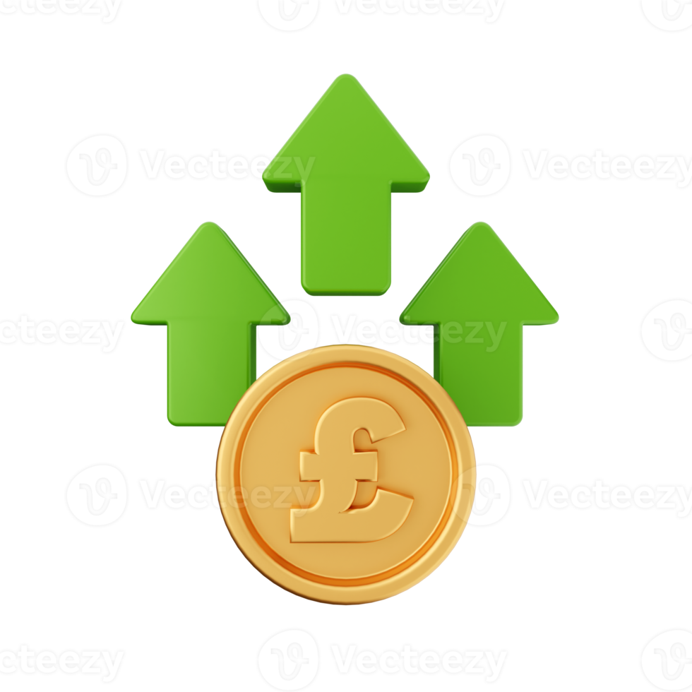 3d increase decrease money financial and business png