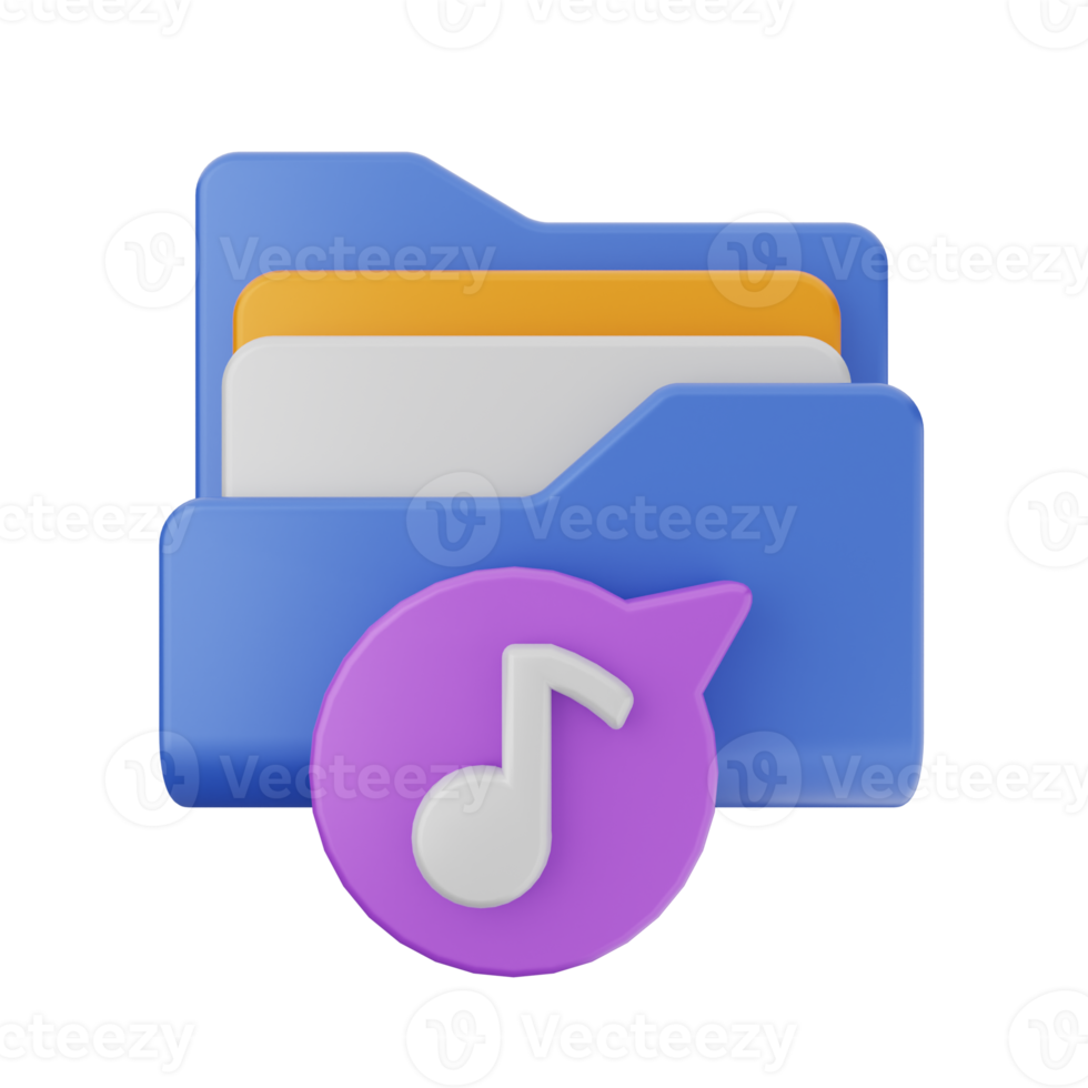 3d file folder icon illustration png