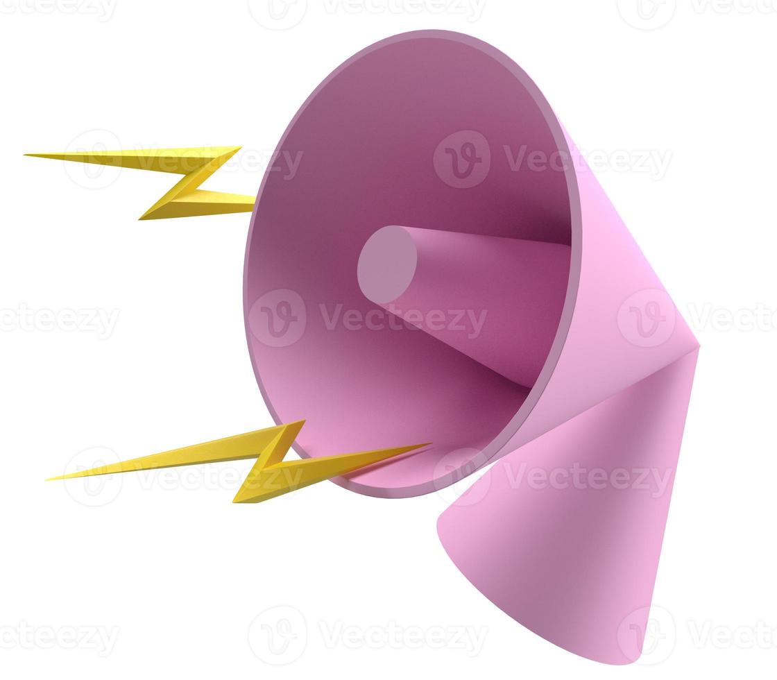 megaphone symbol sign marketing sale communication advertisement announcement message bullhorn business voice loud media shout information social public talking character brand campaign.3d render photo