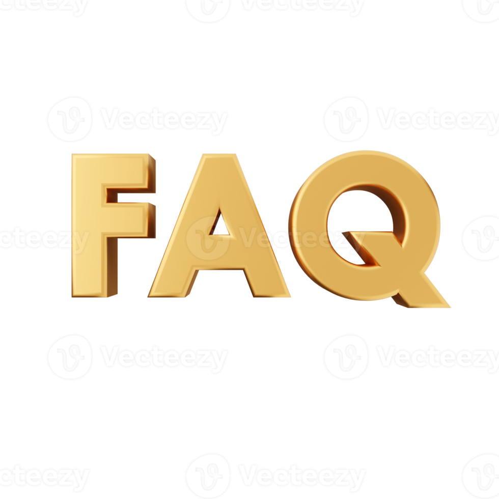 3d frequently asked questions icon illustration render png