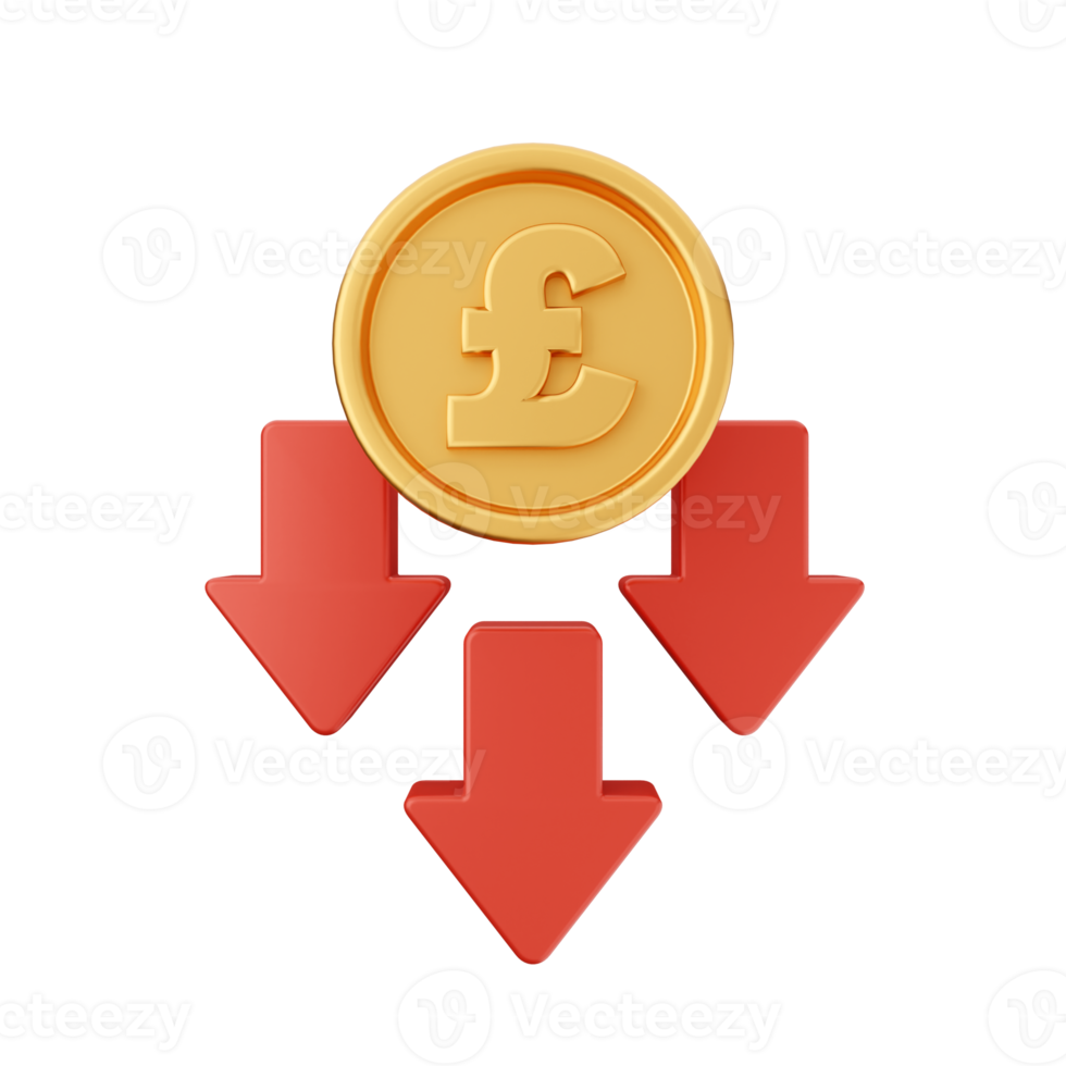 3d toenemen verminderen geld financieel en bedrijf png