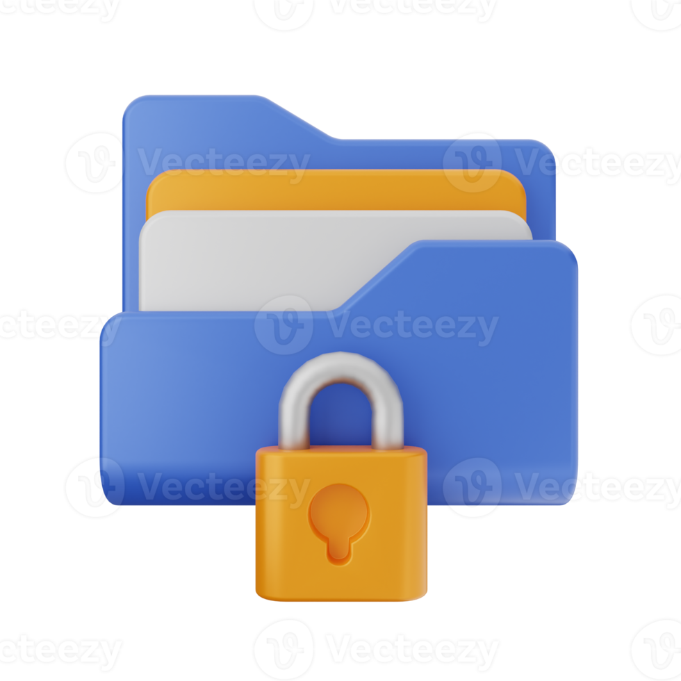 3d file folder icon illustration png