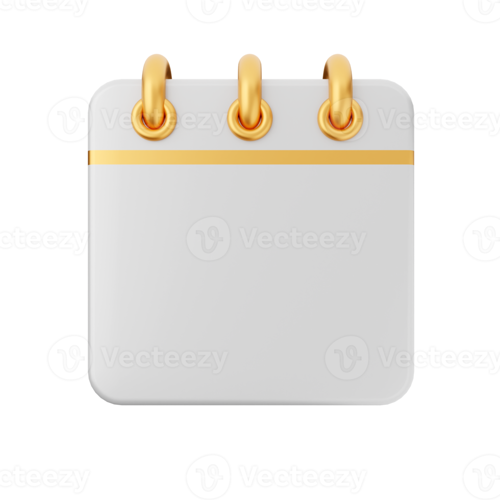 3d calendar icon illustration render png