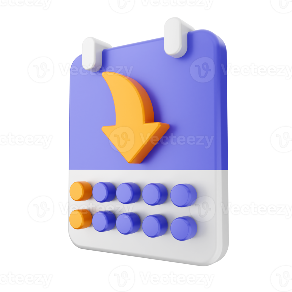 3d calendar icon illustration png