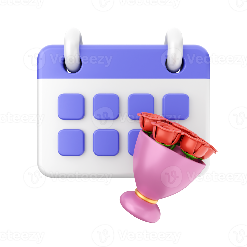 3d kalender icoon illustratie png