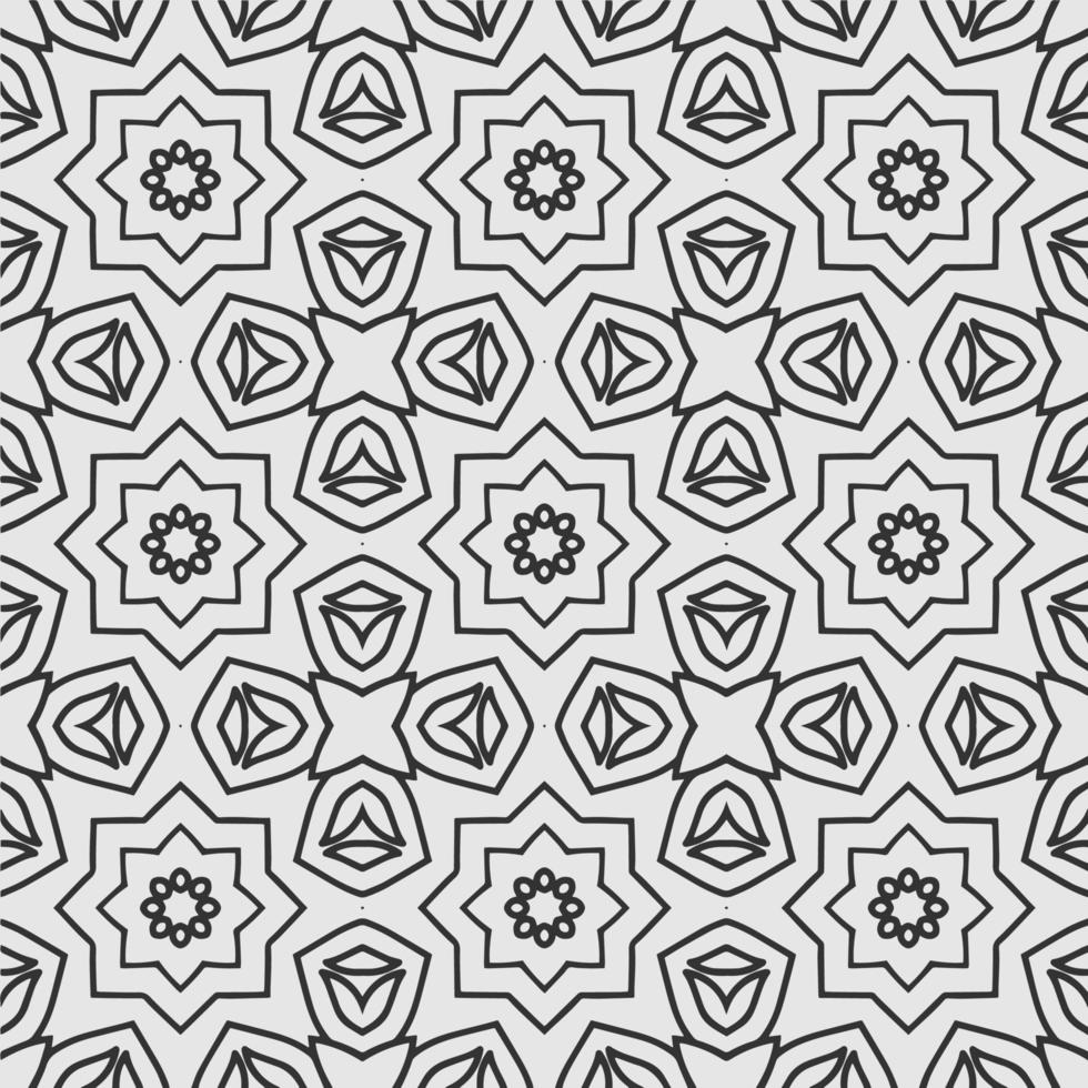 vector decorating geometric flower shapes and pattern design background