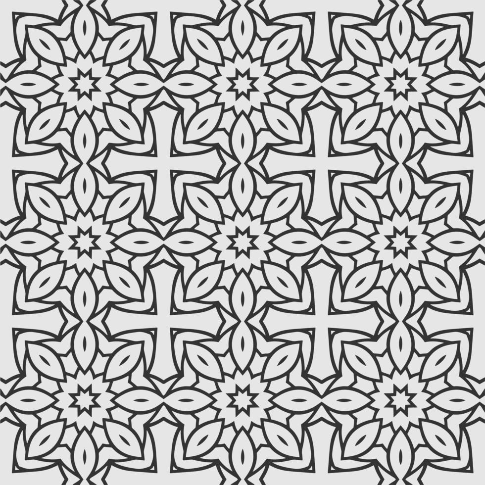 vector decorating geometric flower shapes and pattern design background
