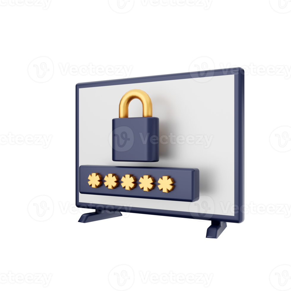 3d smart tv icon illustration png