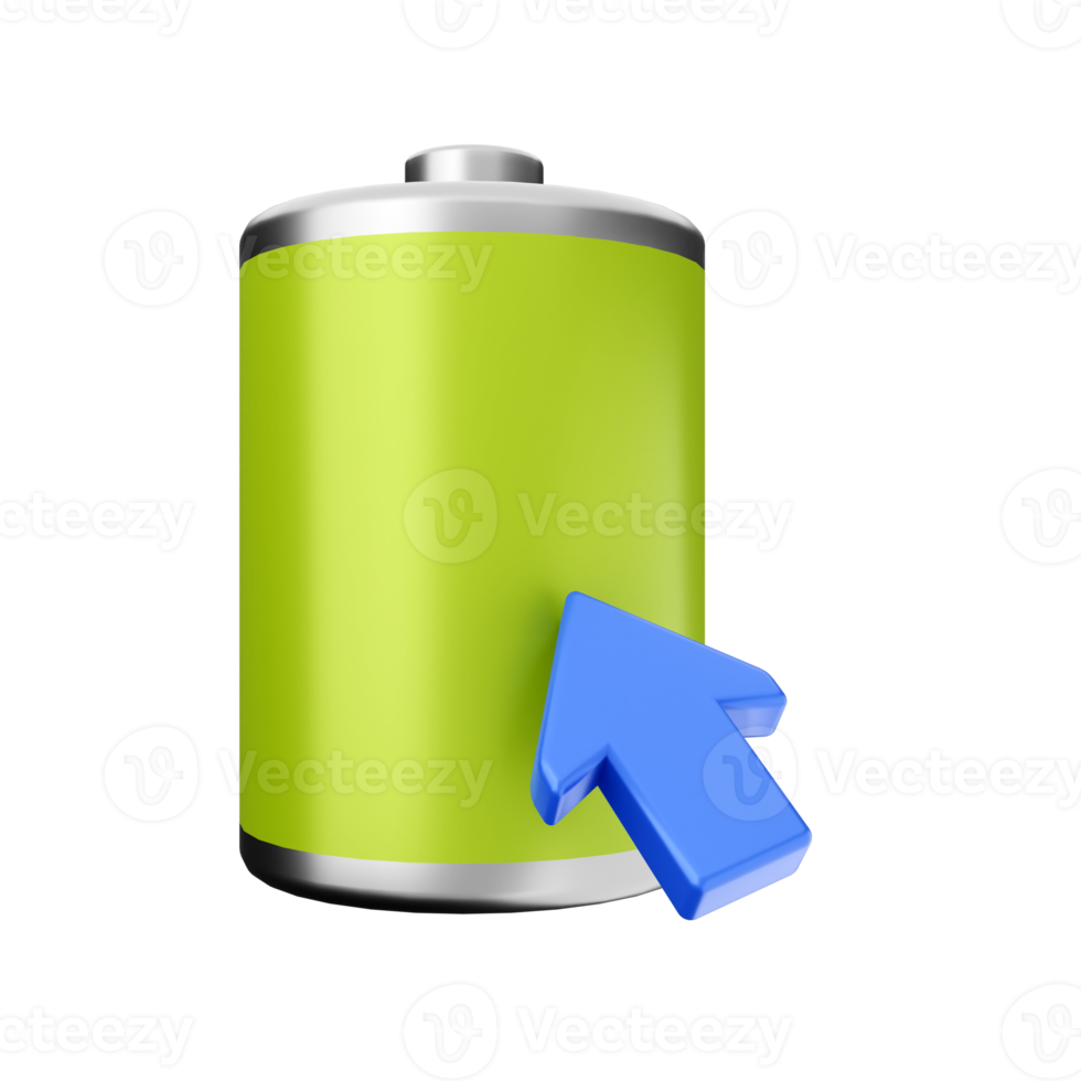 3d battery charge energy icon illustration png